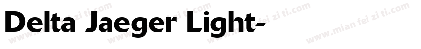 Delta Jaeger Light字体转换